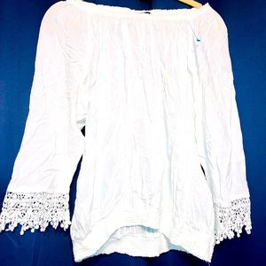 White off shoulder blouse (mid sleeved)